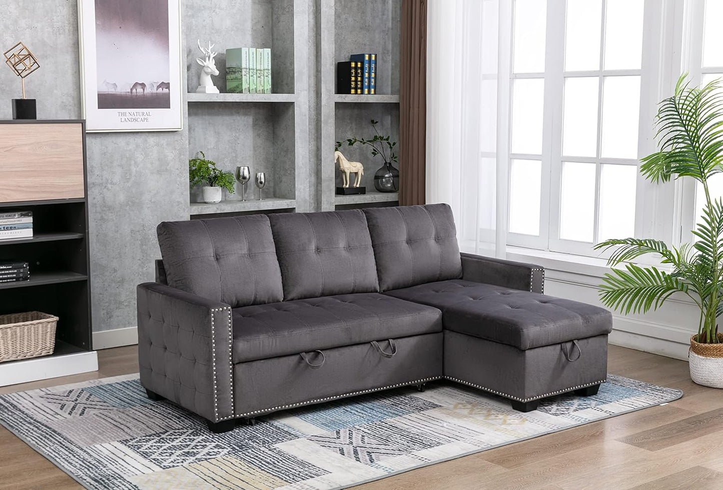 Modern Reversible L-Shaped Sectional Sofa