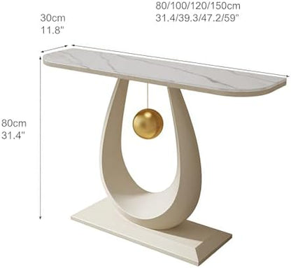 Modern Faux Marble Console Table