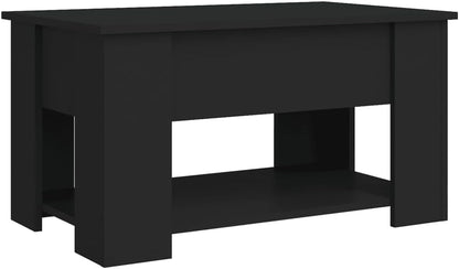 Modern Wood Coffee Table with Storage Shelf