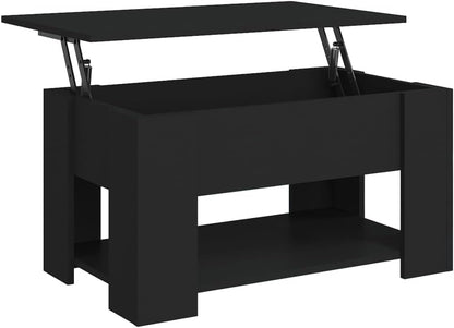 Modern Wood Coffee Table with Storage Shelf