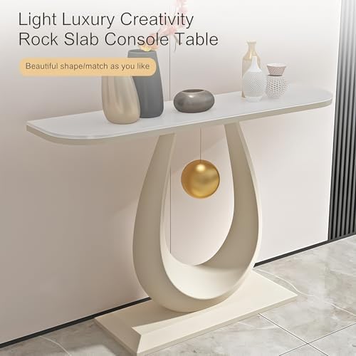 Modern Faux Marble Console Table