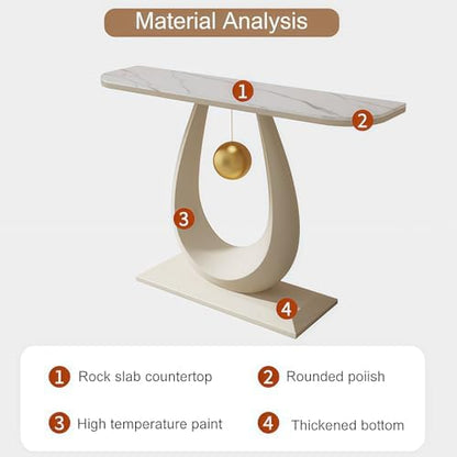 Modern Faux Marble Console Table