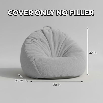 Ultra Soft Faux Fur Bean Bag Chair Cover