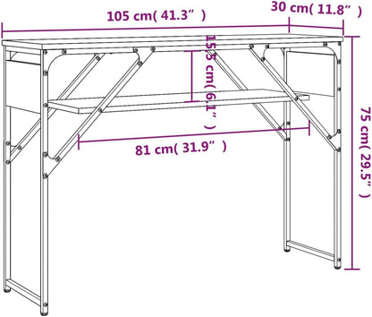 Industrial Slim Console Table