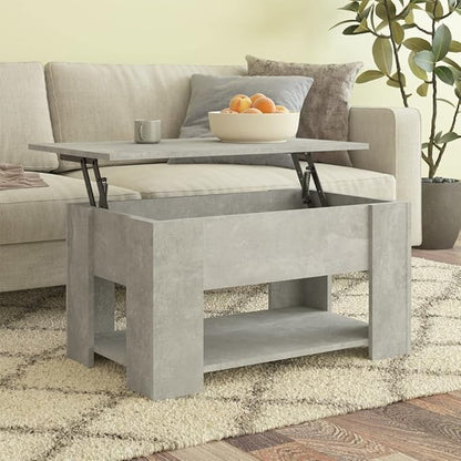 Modern Wood Coffee Table with Storage Shelf