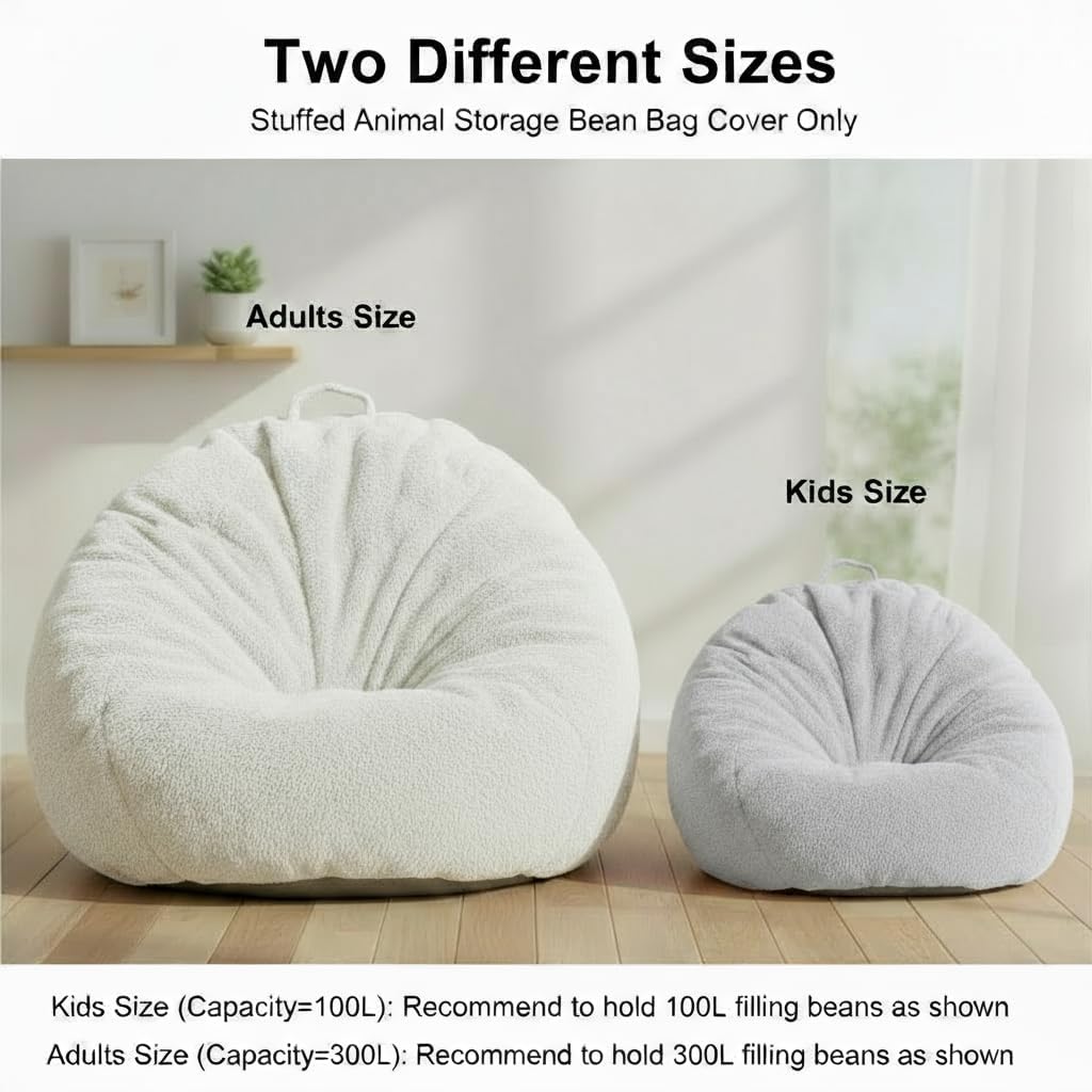 Ultra Soft Faux Fur Bean Bag Chair Cover
