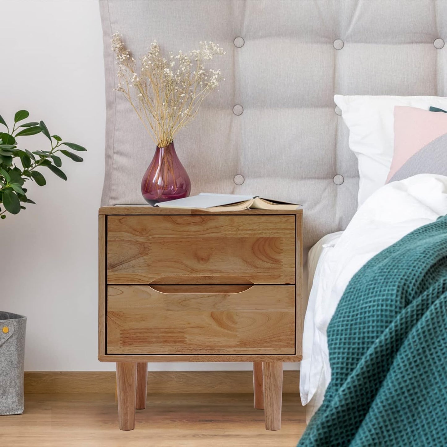 Modern 2-Drawer Bedside Table