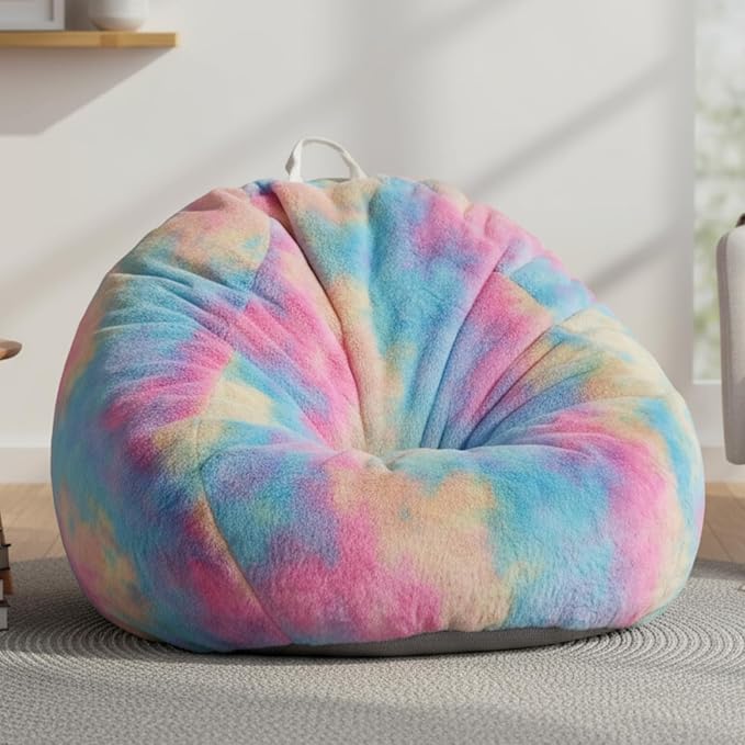 Ultra Soft Faux Fur Bean Bag Chair Cover