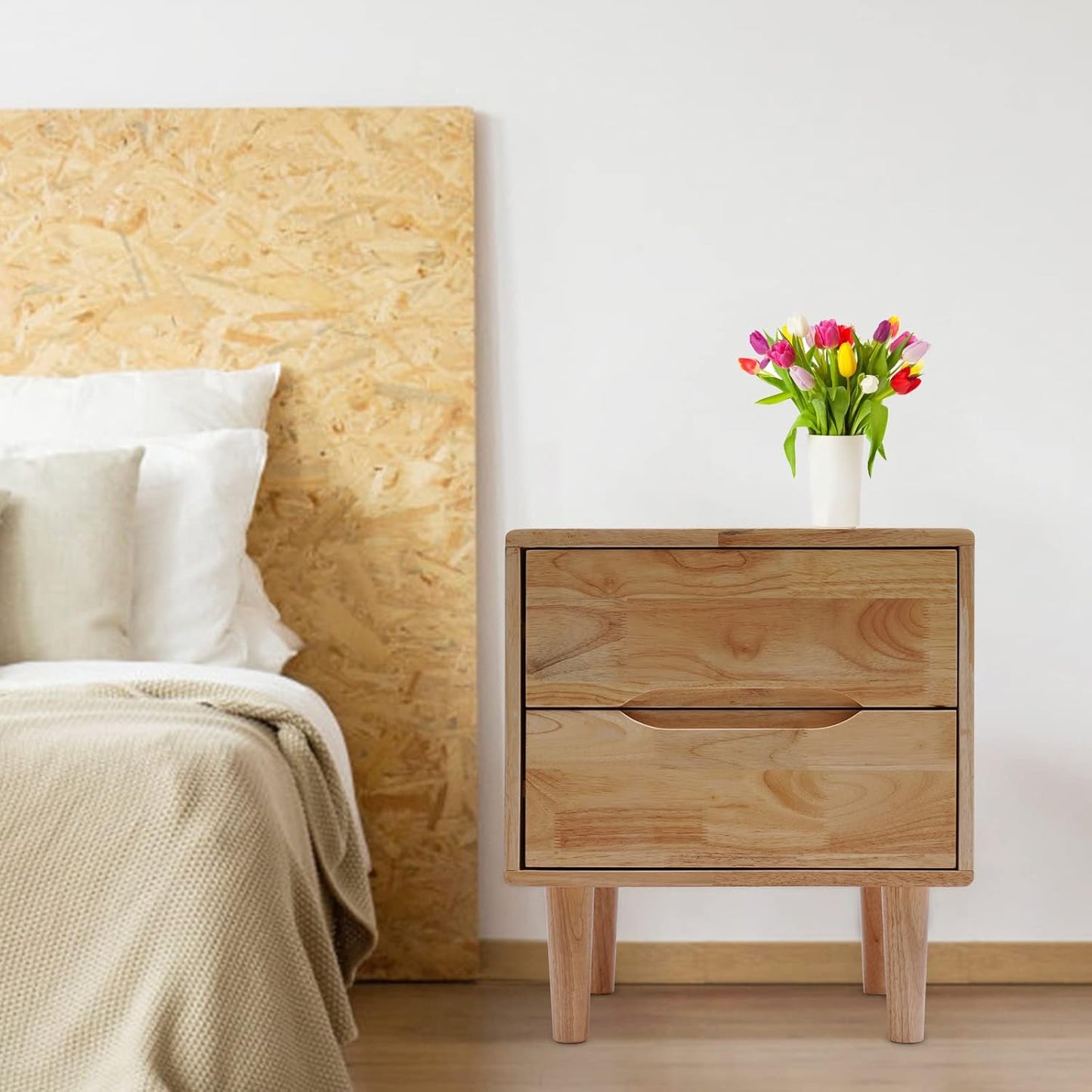 Modern 2-Drawer Bedside Table